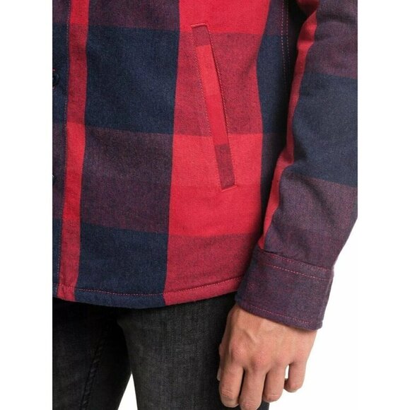 QuikSilver Men's Miho Stones GARNET SHERPA Long Sleeve Over Shirt Size M - Picture 12 of 16